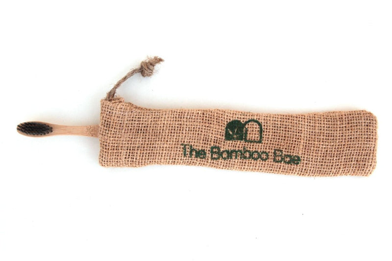 Buy Bamboo Toothbrush | Kids | With Reusable Jute Pouch | Shop Verified Sustainable Tooth Brush on Brown Living™