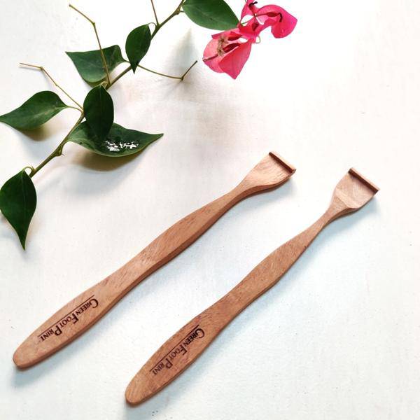 Buy Bamboo Toothbrush & Neem Wood Tongue Cleaner - Combo Pack | Shop Verified Sustainable Tooth Brush on Brown Living™