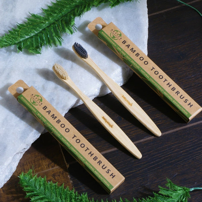 Buy Bamboo Toothbrush - Pack of 2 | Shop Verified Sustainable Tooth Brush on Brown Living™