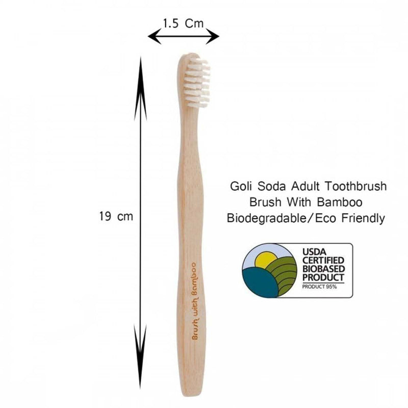 Buy Bamboo Toothbrush - Set of 3 | Shop Verified Sustainable Tooth Brush on Brown Living™