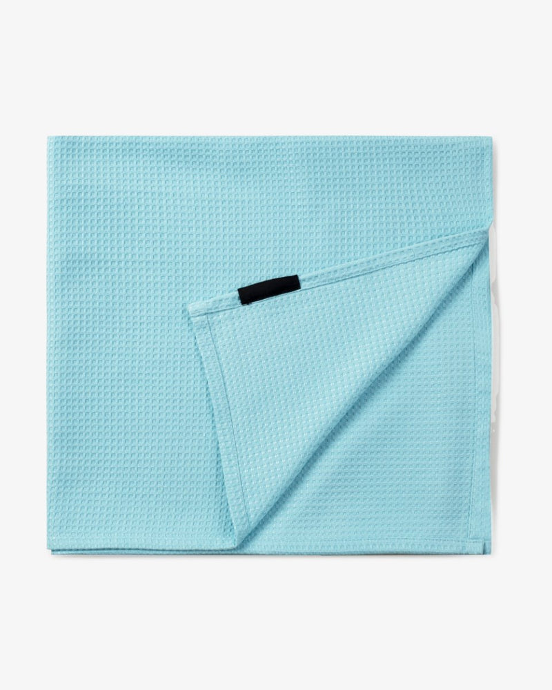 Buy Bath, Hand & Face Towel | Sorrento Waffle Aqua- Set of 3 | Shop Verified Sustainable Bath Linens on Brown Living™