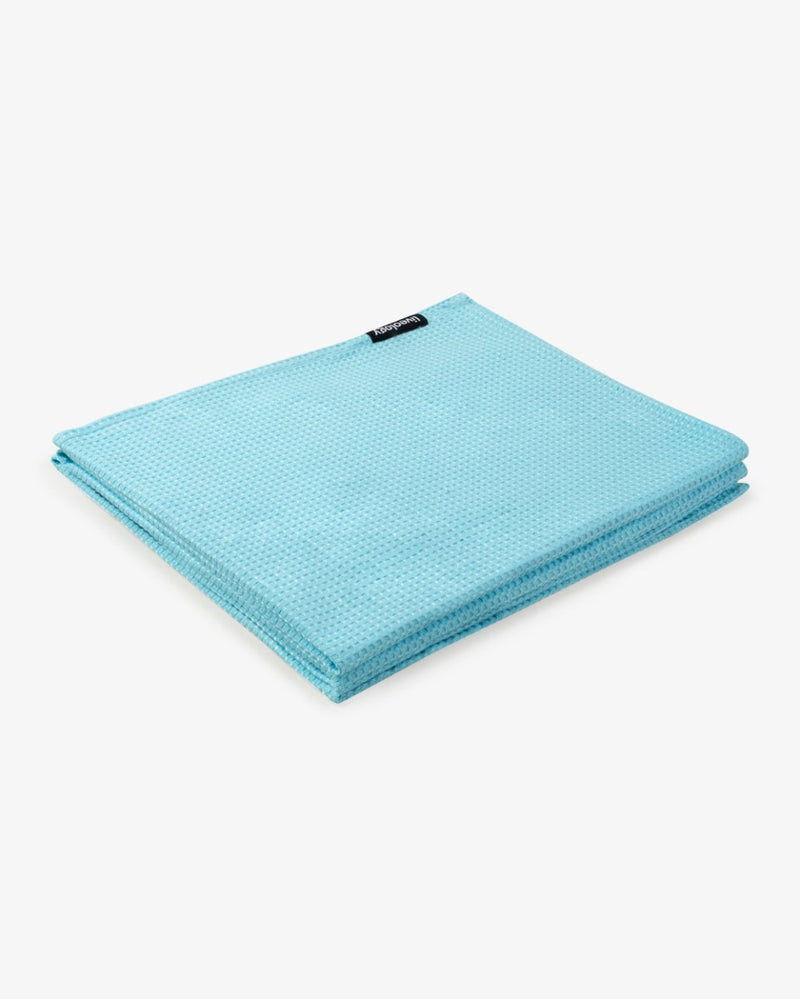 Buy Bath, Hand & Face Towel | Sorrento Waffle Aqua- Set of 3 | Shop Verified Sustainable Products on Brown Living