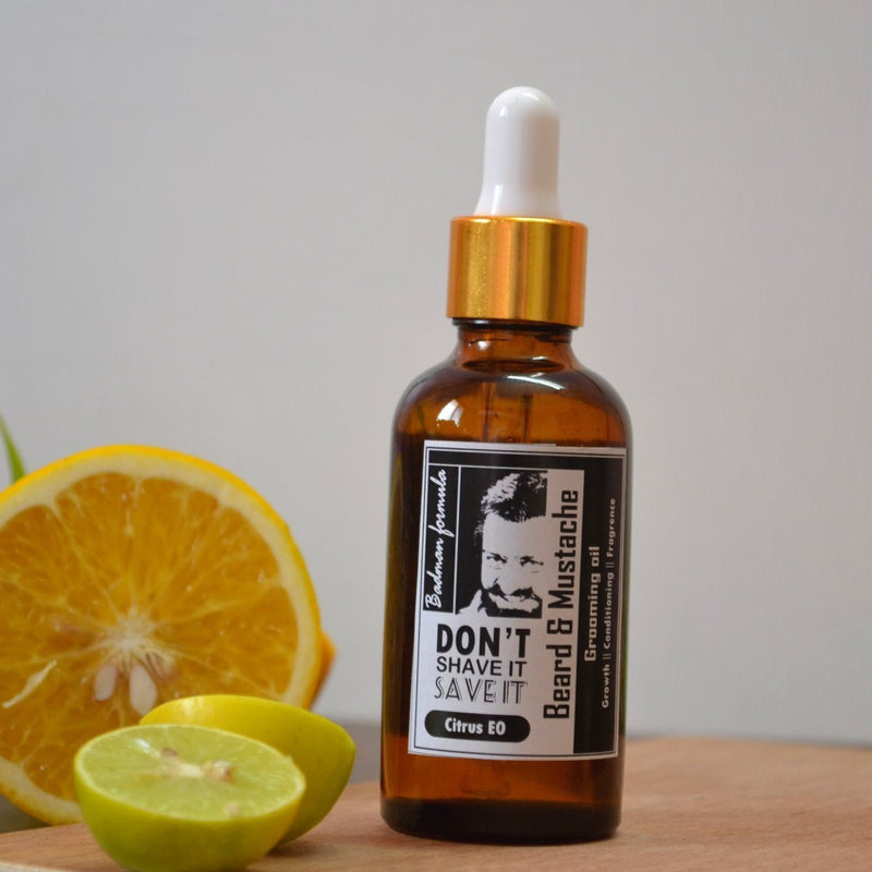 Buy Beard & Mustache Oil | Pure Citrus Botanical | Shop Verified Sustainable Essential Oils on Brown Living™