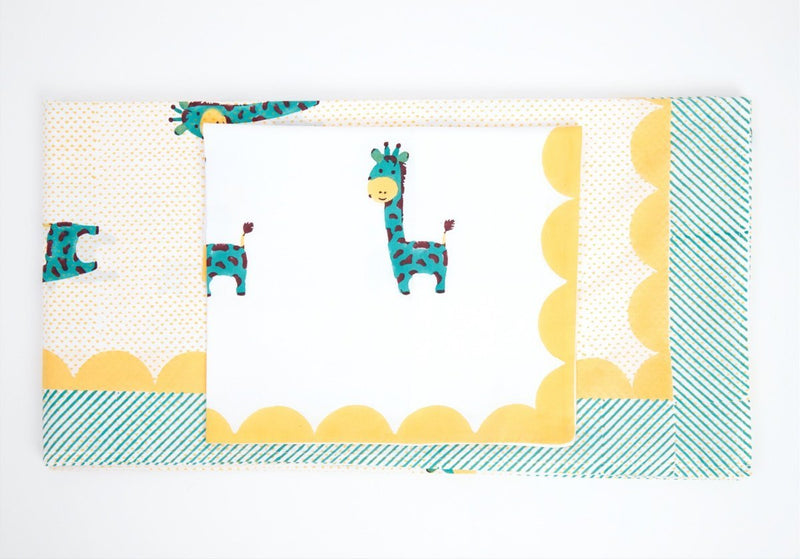 Buy Bed Set - My Best Friend Gira The Giraffe - Teal | Shop Verified Sustainable Bed Linens on Brown Living™