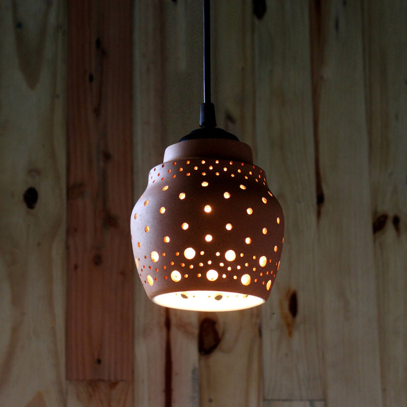 Buy Bee Handmade Terracotta Ceiling Light | Home Decor | Shop Verified Sustainable Lamps & Lighting on Brown Living™