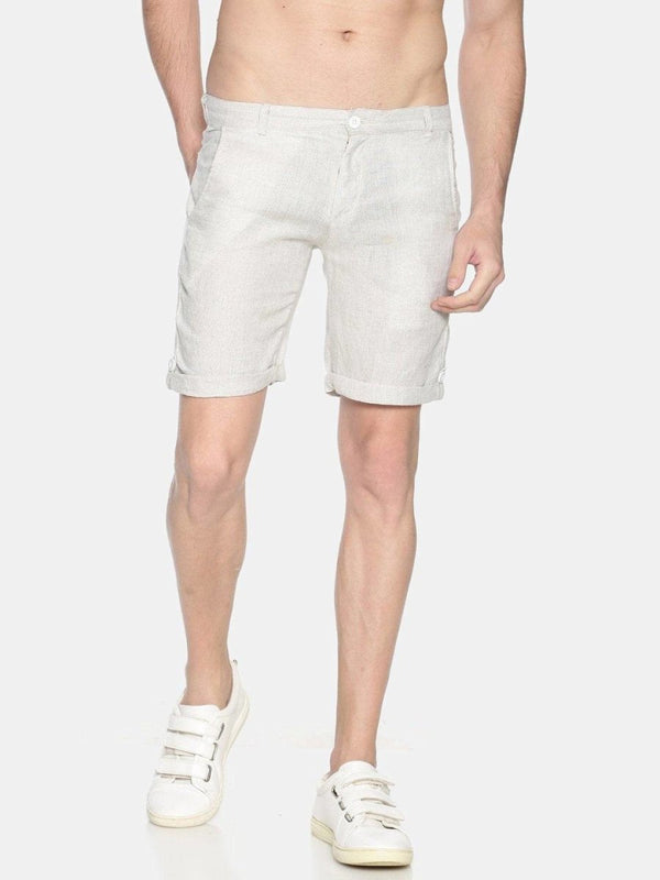 Buy Beige Colour Slim Fit Hemp Shorts | Shop Verified Sustainable Mens Shorts on Brown Living™