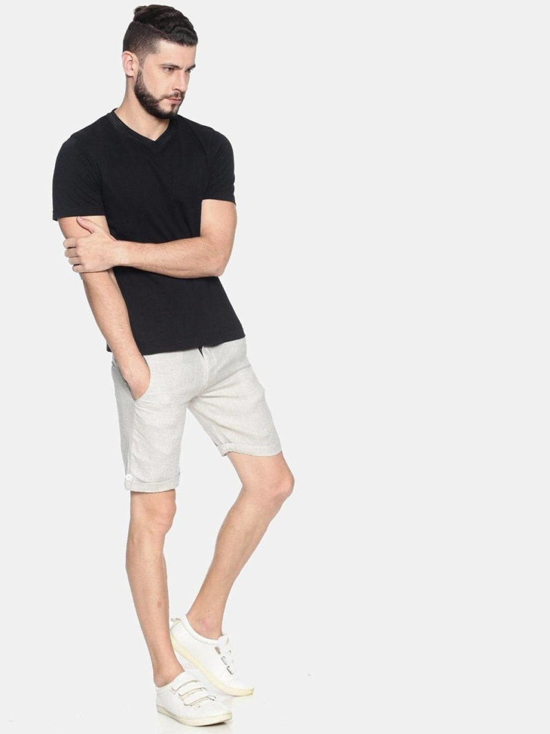 Buy Beige Colour Slim Fit Hemp Shorts | Shop Verified Sustainable Mens Shorts on Brown Living™