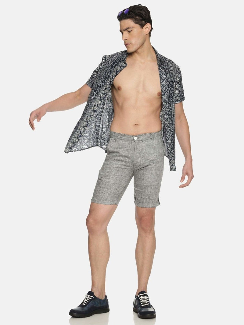 Buy Black Colour Slim Fit Hemp Shorts | Shop Verified Sustainable Mens Shorts on Brown Living™