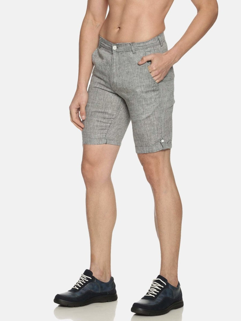 Buy Black Colour Slim Fit Hemp Shorts | Shop Verified Sustainable Mens Shorts on Brown Living™