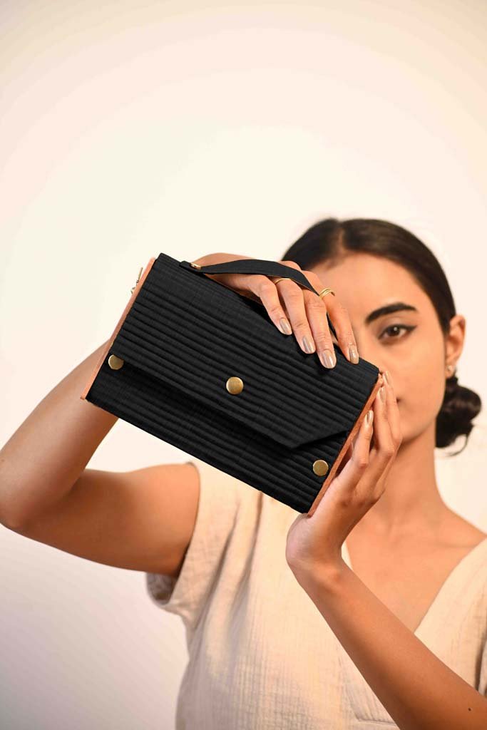 Buy Black Sea Box Clutch | Shop Verified Sustainable Womens Bag on Brown Living™