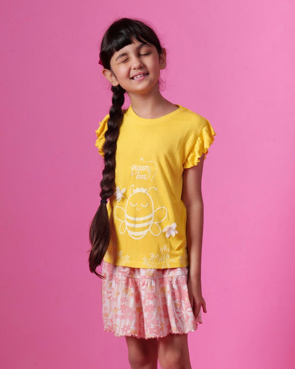 Buy Blooming Nectar Floral Pink Skirt | Shop Verified Sustainable Kids Shirts on Brown Living™