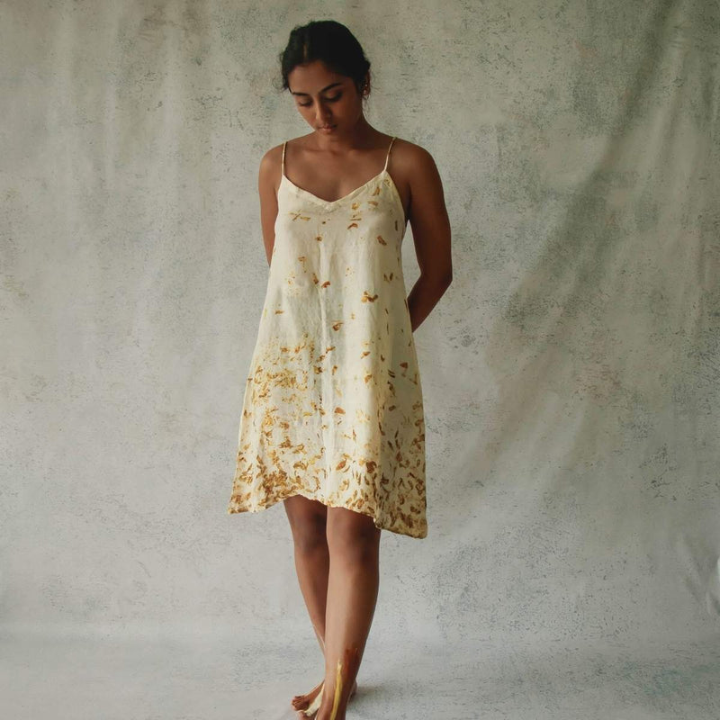 Buy Blooms Of Fall | Short Slip Dress | Shop Verified Sustainable Womens dress on Brown Living™