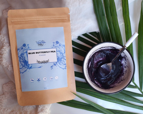 Buy Blue Pea Flower Powder | Shop Verified Sustainable Face Pack on Brown Living™