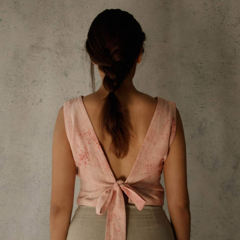 Buy Blush | Tie-Back Top | Shop Verified Sustainable Womens top on Brown Living™