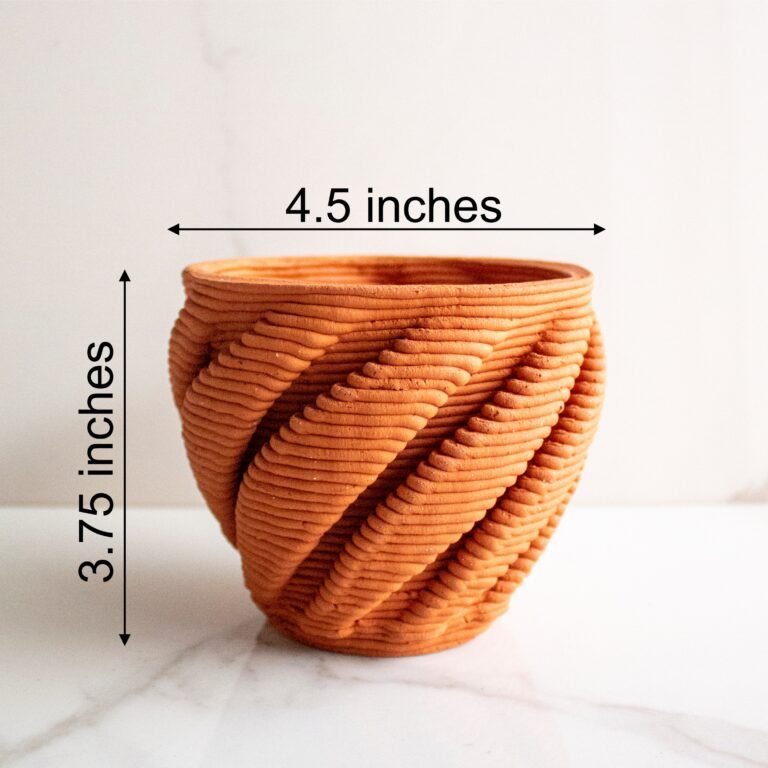 Buy Brown and Twisted Teracotta Vase Vol. 3 | Shop Verified Sustainable Products on Brown Living