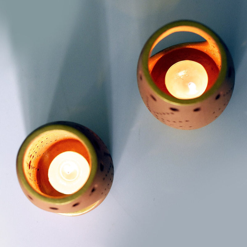 Buy Bud2 Candle Pod- Set Of 2 with Free Tealight Candles | Shop Verified Sustainable Products on Brown Living