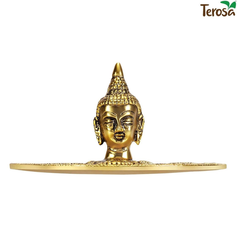 Buy Buddha Incense Stand or Plate Cum Dhoop Burner Antique Gold or Silver - Agarbatti Stand | Shop Verified Sustainable Pooja Needs on Brown Living™