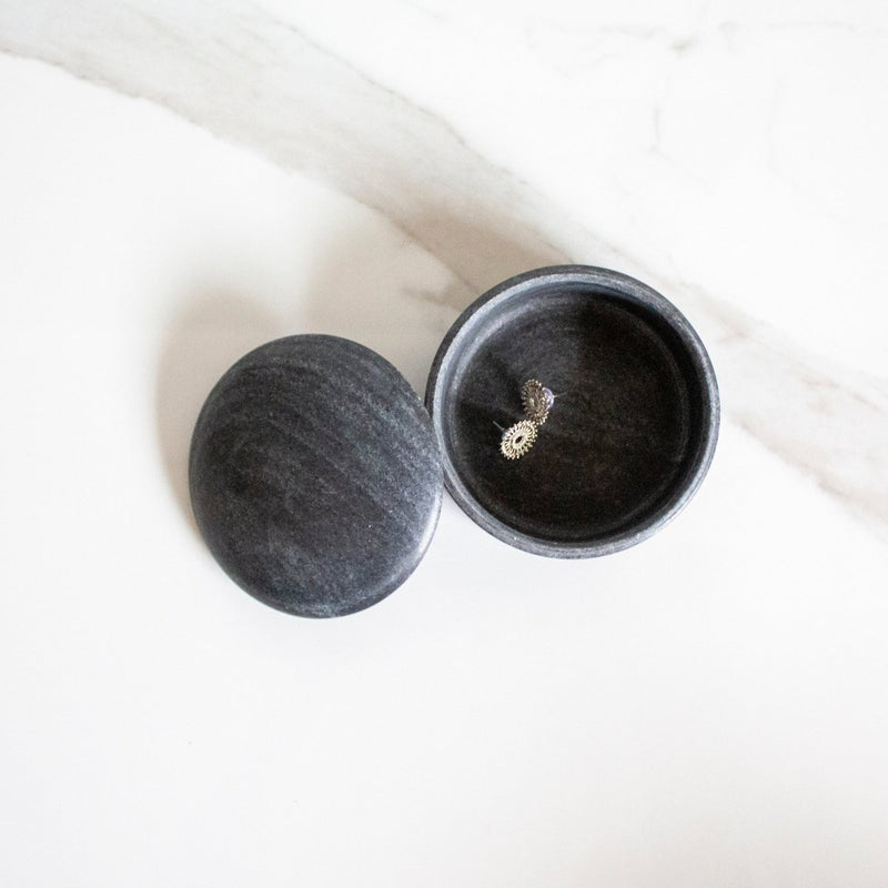 Buy Bulgy Trinket Marble Box - Black | Shop Verified Sustainable Products on Brown Living