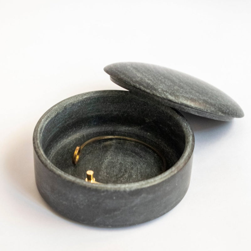 Buy Bulgy Trinket Marble Box - Black | Shop Verified Sustainable Products on Brown Living