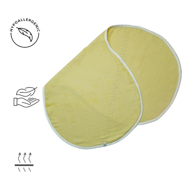 Buy Burp Cloth For Mom | Herbally Dyed Organic Cotton Muslin | Shop Verified Sustainable Baby Bibs & Hanky on Brown Living™