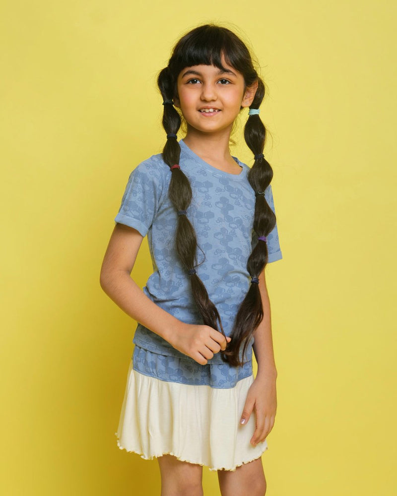 Buy Busy Shizy Blue Skirt | Shop Verified Sustainable Kids Skirts on Brown Living™