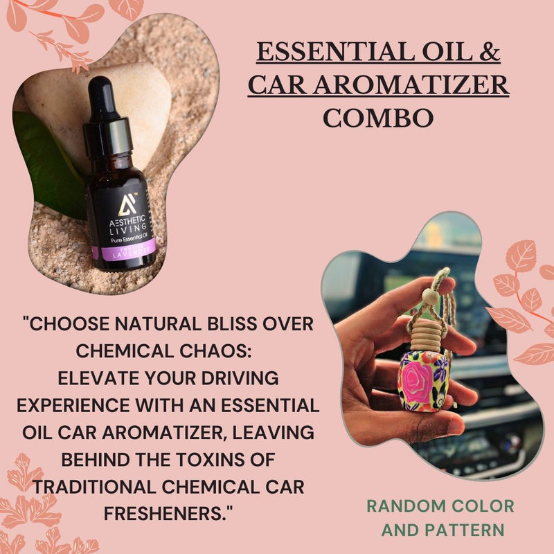 Buy Round Car Aromatizer/ Diffuser Bottle with Essential Oil | Shop Verified Sustainable Essential Oils on Brown Living™