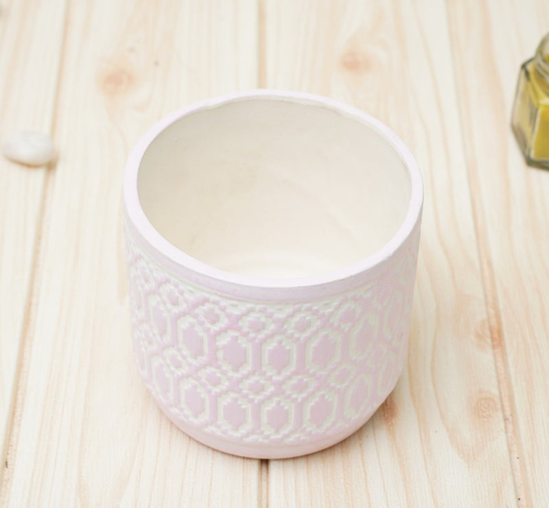 Buy Ceramic Pots For Indoor Plants 14 X 15 Cm (Mauve Aztec) | Shop Verified Sustainable Pots & Planters on Brown Living™