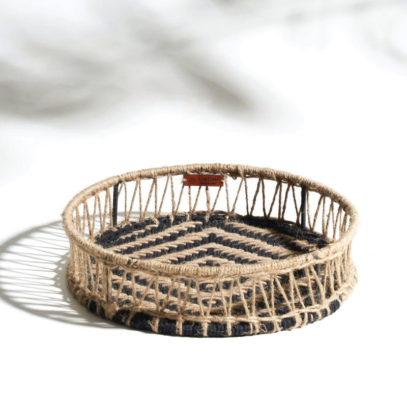 Buy Chakor Jute & Cotton Tray | Shop Verified Sustainable Trays & Platters on Brown Living™