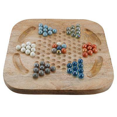 Buy Chinese Checkers Brainvita Game Set with 12-inch Wooden Board | Shop Verified Sustainable Learning & Educational Toys on Brown Living™