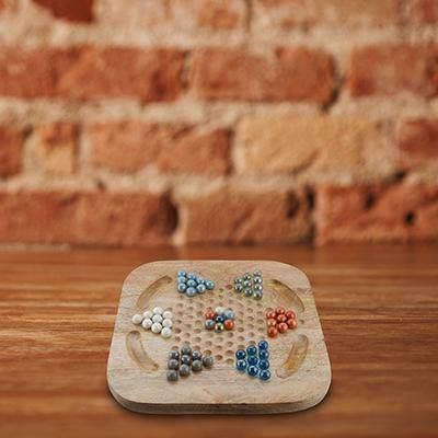 Buy Chinese Checkers Brainvita Game Set with 12-inch Wooden Board | Shop Verified Sustainable Learning & Educational Toys on Brown Living™