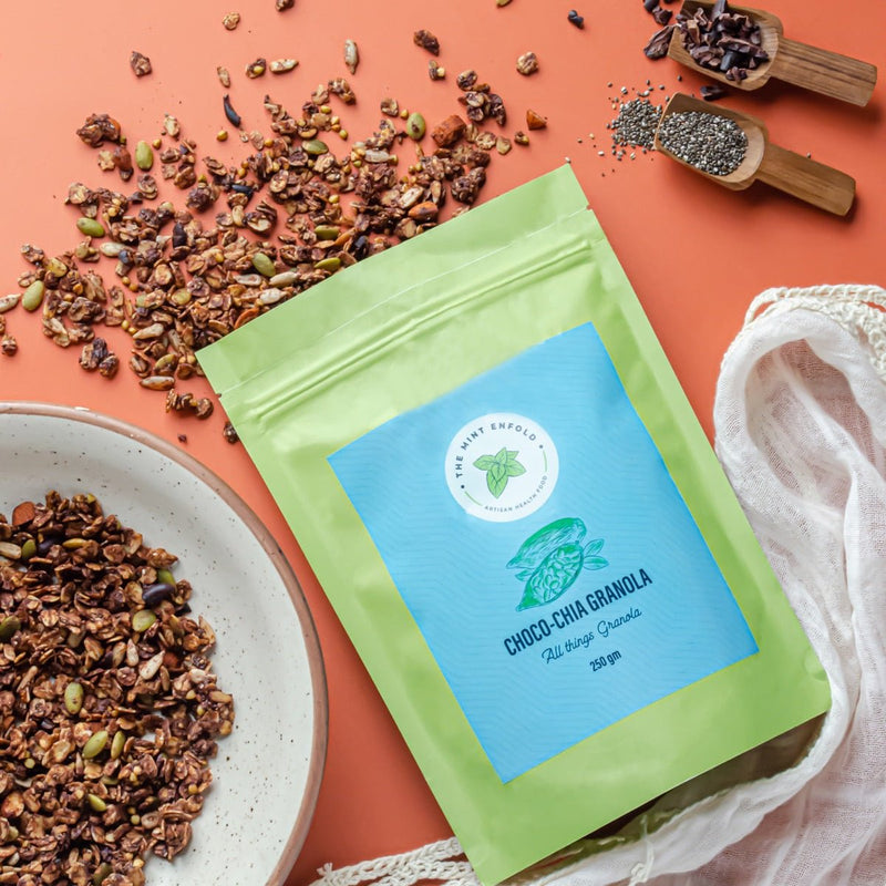 Buy Choco-Chia Granola | Gluten free | Healthy Breakfast and Snacking | Shop Verified Sustainable Cereal & Meusli on Brown Living™