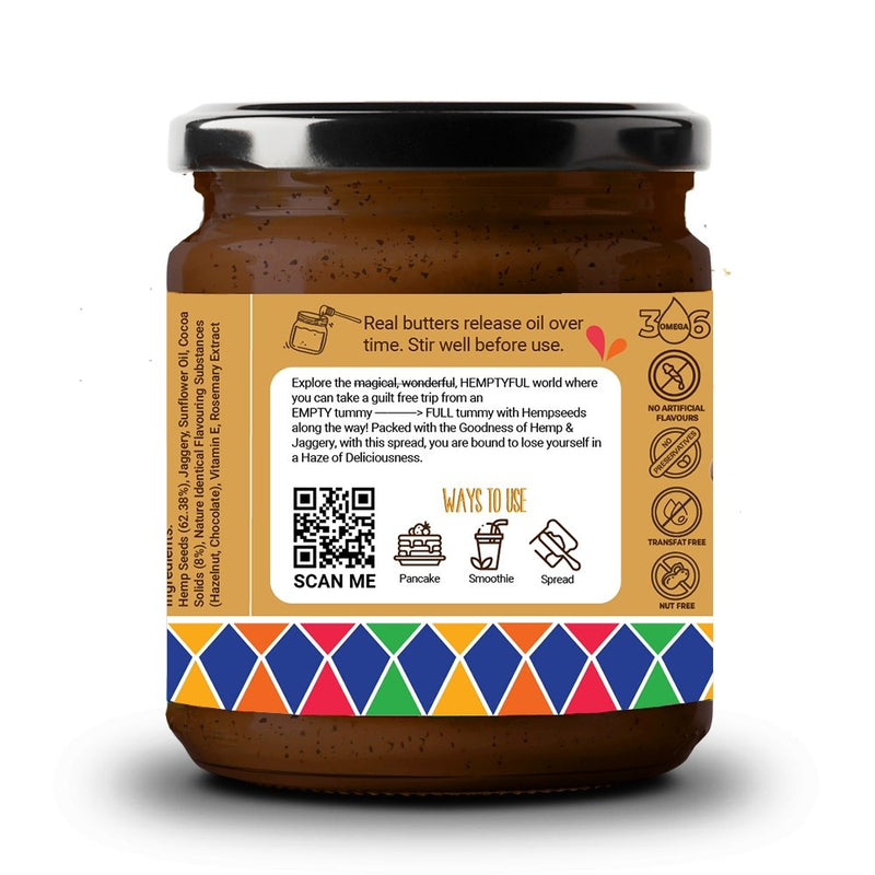 Buy Chocolate Hazelnut Hemp Spread - 180gm | Shop Verified Sustainable Jams & Spreads on Brown Living™