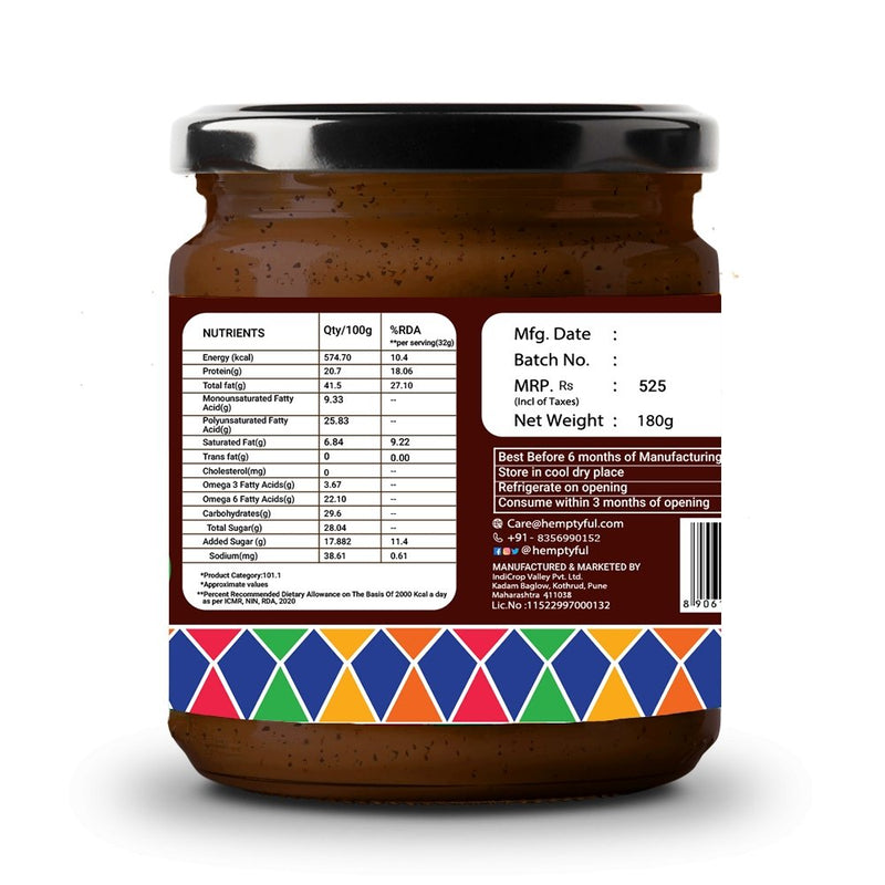 Buy Chocolate Orange Hemp Spread - 180gm | Shop Verified Sustainable Jams & Spreads on Brown Living™