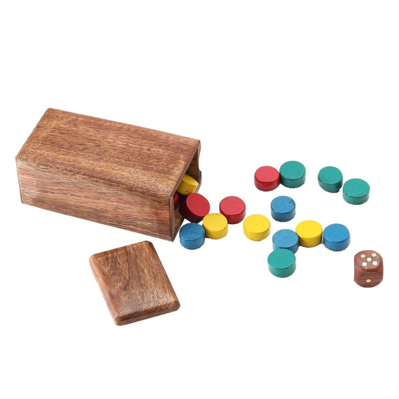 Buy Handmade Wooden 2 In 1 Magnetic Ludo Snakes And Ladders Set | Shop Verified Sustainable Learning & Educational Toys on Brown Living™