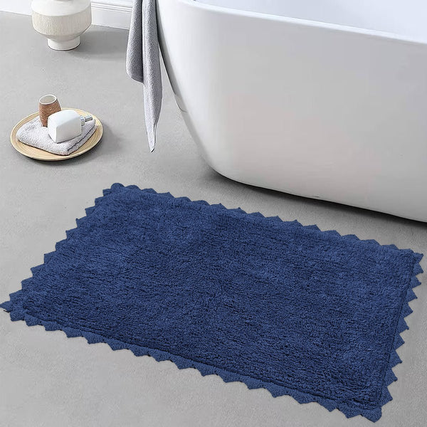 Cloud Walk Rectangle Bathmat - Blue | Verified Sustainable Mats & Rugs on Brown Living™