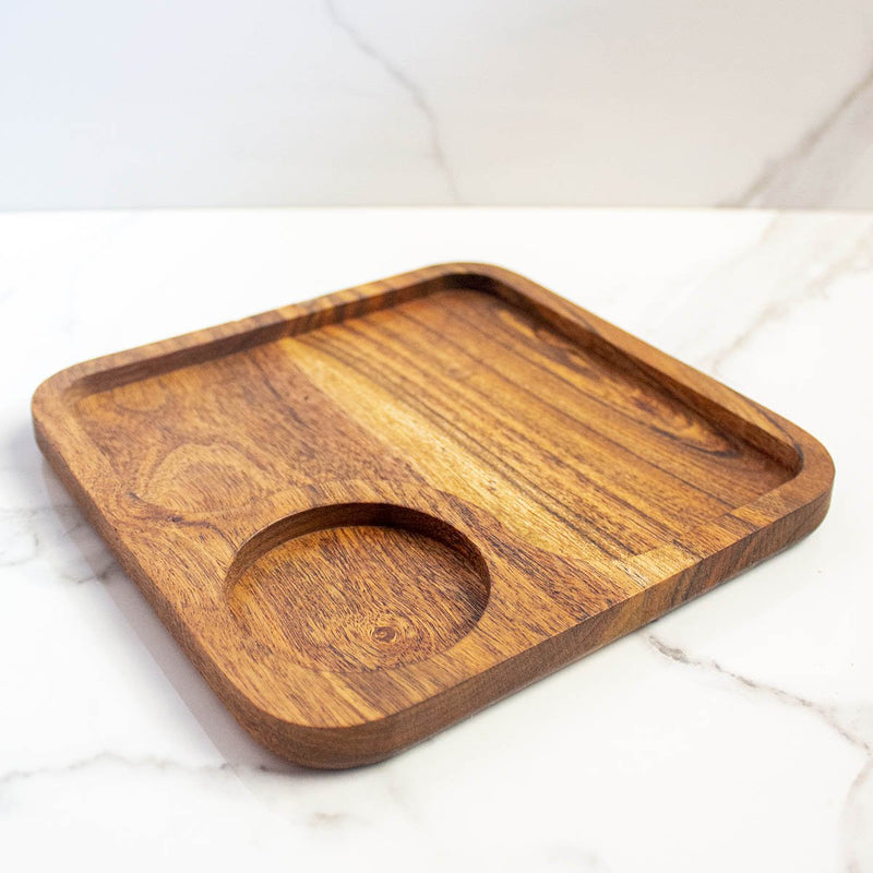 Buy CNC Coffee Cookie Wooden Platter | Shop Verified Sustainable Trays & Platters on Brown Living™