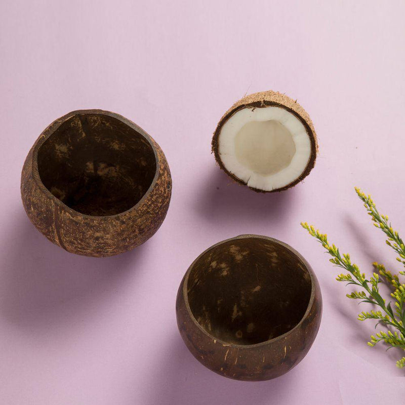 Buy Coconut Bowl | Natural Matte Finish | Jumbo Size Snack Bowl | Shop Verified Sustainable Plates & Bowls on Brown Living™