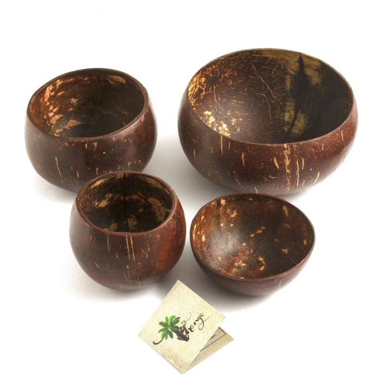 Buy Coconut Bowl Set | Jumbo, Medium & Mini Bowl + Coconut Cup | Shop Verified Sustainable Plates & Bowls on Brown Living™