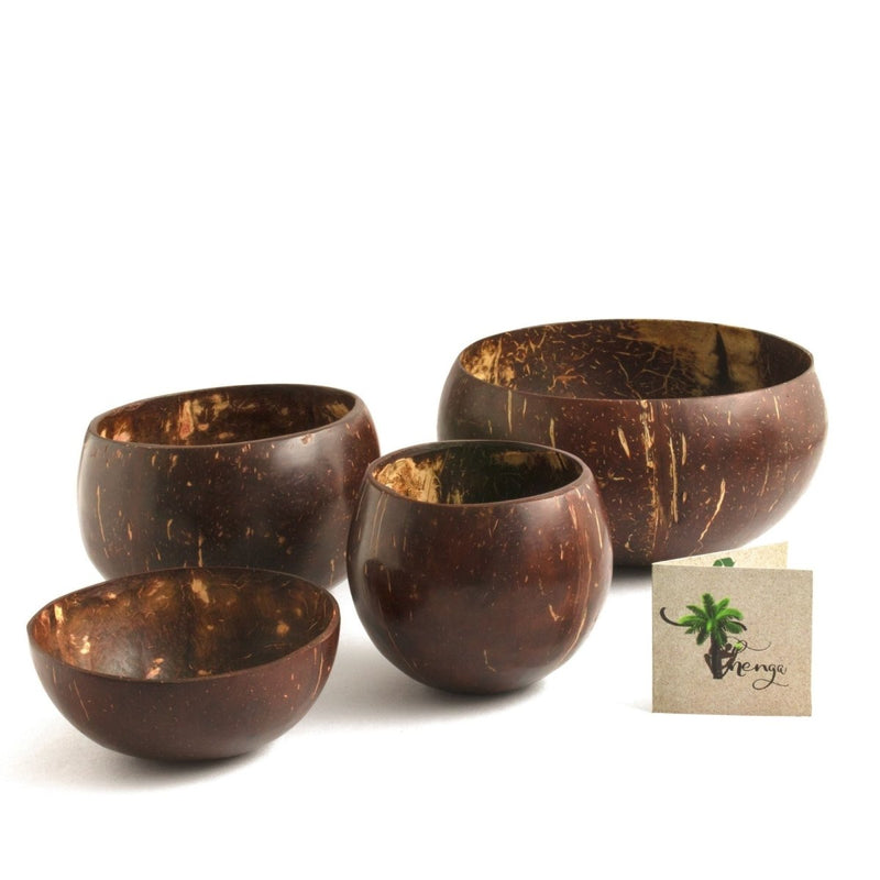 Buy Coconut Bowl Set | Jumbo, Medium & Mini Bowl + Coconut Cup | Shop Verified Sustainable Plates & Bowls on Brown Living™