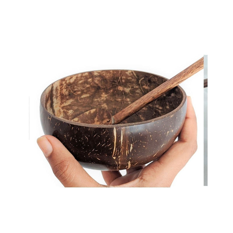 Buy Coconut Bowl /Shell + Spoon,(500 ML, Pack of 1) | Shop Verified Sustainable Plates & Bowls on Brown Living™