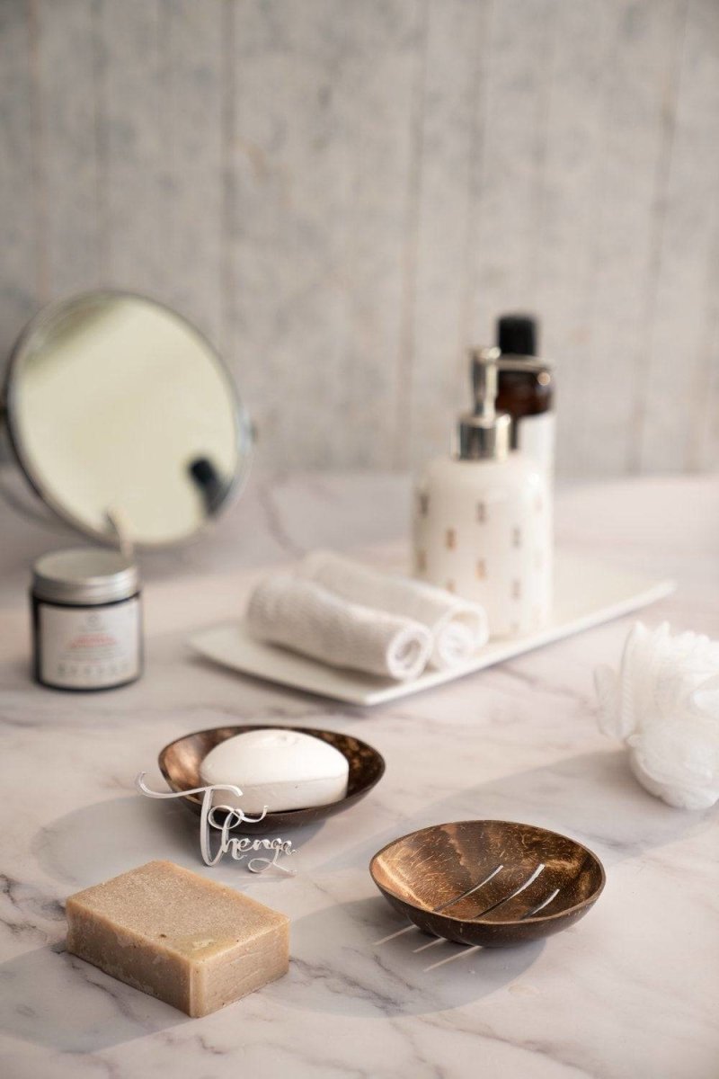 Buy Coconut Shell Ecofriendly Soap Dish set of 2 | Shop Verified Sustainable Bath Accessories on Brown Living™