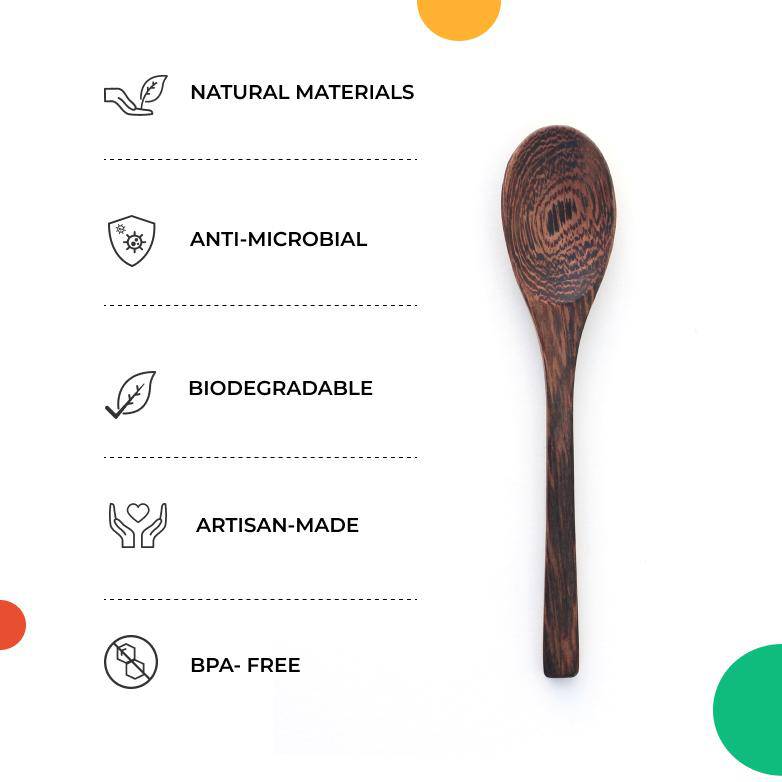 Buy Coconut Snacking Bowl and Spoon Set | Shop Verified Sustainable Cutlery Kit on Brown Living™