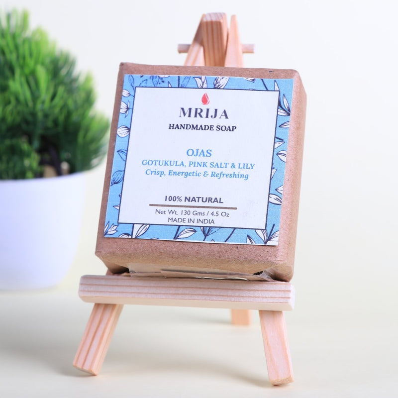 Buy Coldprocess Handmade Soap Ojas - Gotukula, Pink Salt, Lily | 130 g | Shop Verified Sustainable Body Soap on Brown Living™