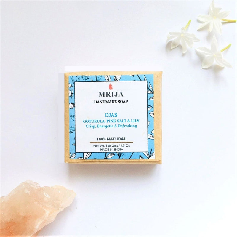 Buy Coldprocess Handmade Soap Ojas - Gotukula, Pink Salt, Lily | 130 g | Shop Verified Sustainable Body Soap on Brown Living™