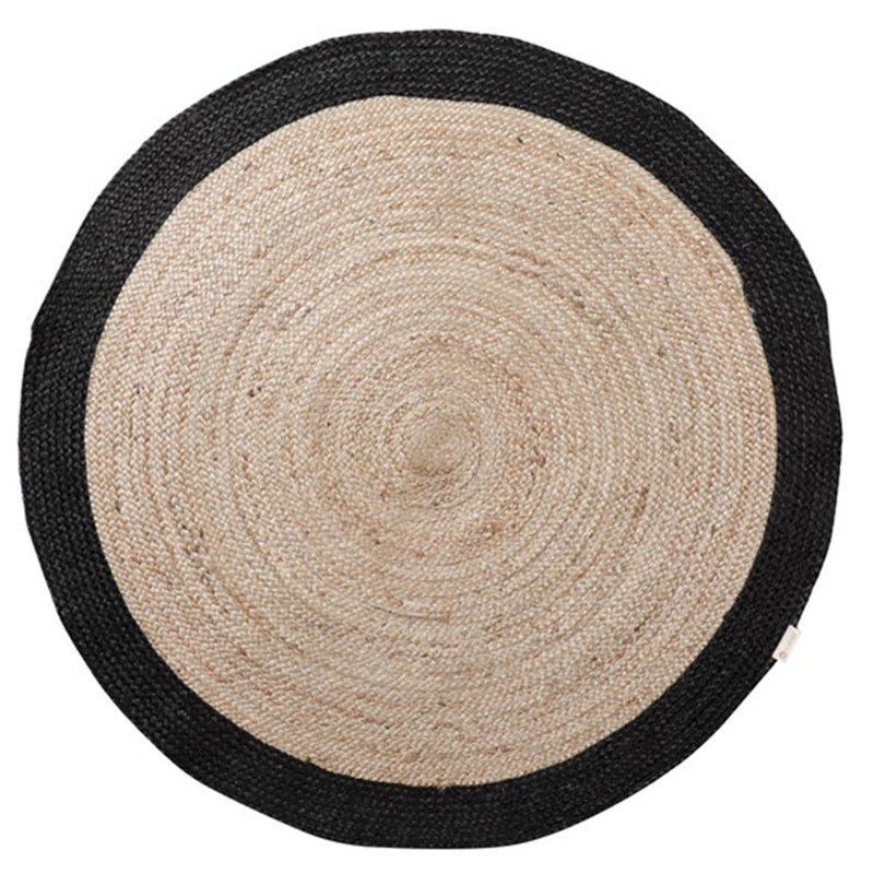 Buy Color Band Jute Rug ( Black) | Shop Verified Sustainable Mats & Rugs on Brown Living™