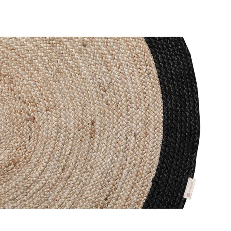 Buy Color Band Jute Rug ( Black) | Shop Verified Sustainable Mats & Rugs on Brown Living™