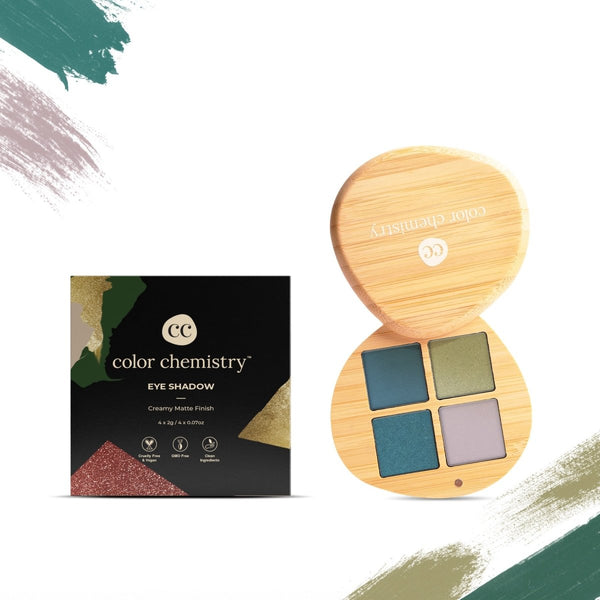 Buy Color Chemistry Certified Organic Eyeshadow Quad - Seafoam | Shop Verified Sustainable Products on Brown Living