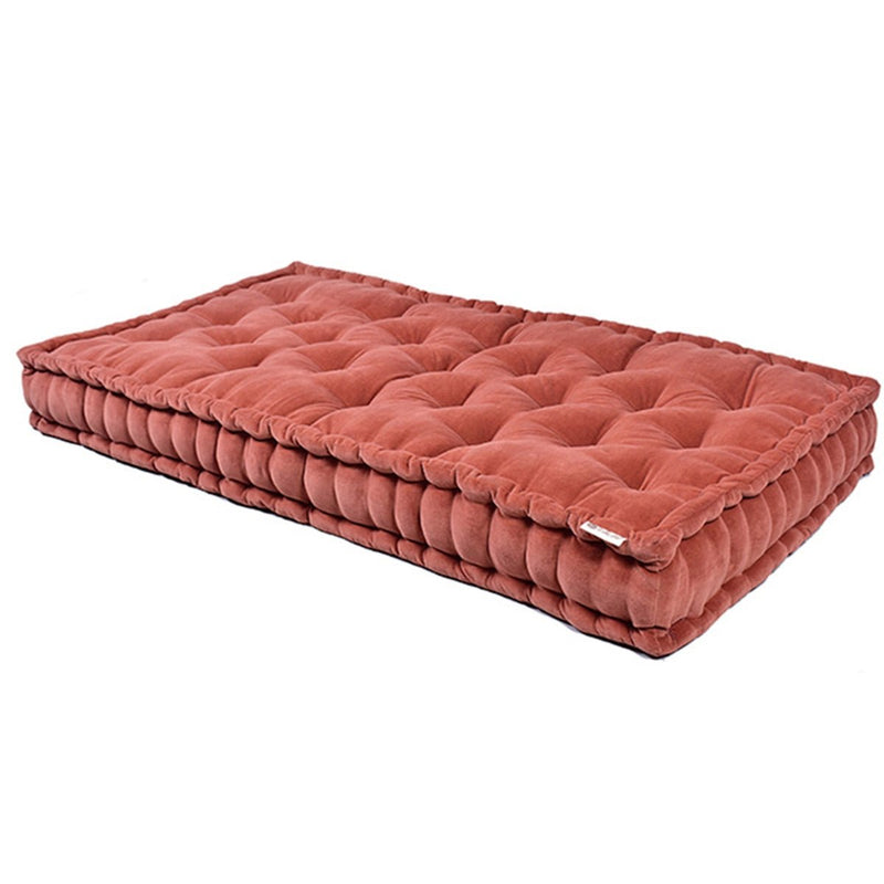 Buy Colour Blocking Velvet Mattress (Rust) | Shop Verified Sustainable Bedding on Brown Living™