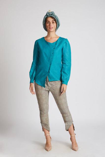 Buy Compass Asymmetric Top Teal | Shop Verified Sustainable Womens Top on Brown Living™