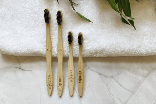 Buy Eco-friendly Compostable Bamboo Toothbrush - Pack Of 4 | Shop Verified Sustainable Tooth Brush on Brown Living™